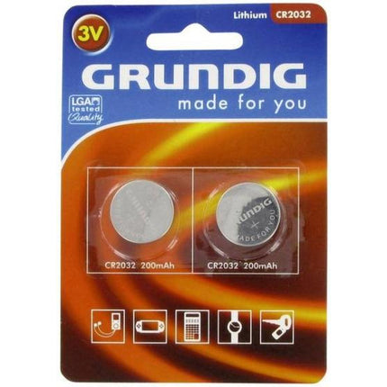 Grundig Knoopcelbatterijen CR2032 200mAh 2 Stuks