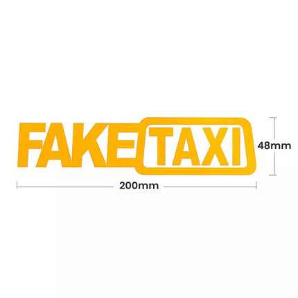TT-products Fake Taxi 20 x 4.8 cm geel set à 2 stuks