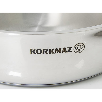 Korkmaz Kappa 8-delige professionele 18/10 RVS zware pannenset met glazen deksels - Geschikt voor alle warmtebronnen
