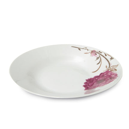 2de kansje Bella Fiore Premium 18 Delige Serviesset - Geschikt voor 6 personen - Serviesset - Bordenset - 6 Persoons - Porselein - Wit met bloem AR-49