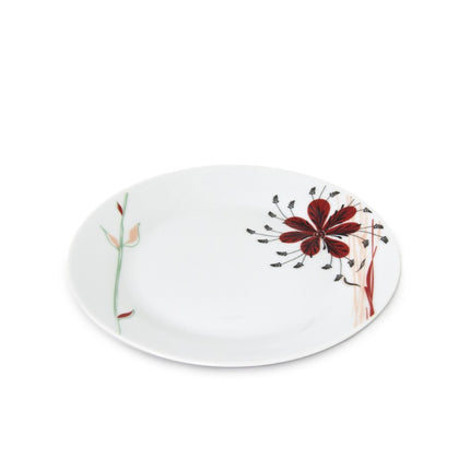 2de kansje Bella fiore premium 18 delige bordenset van porselein met elegante bloem AR-52