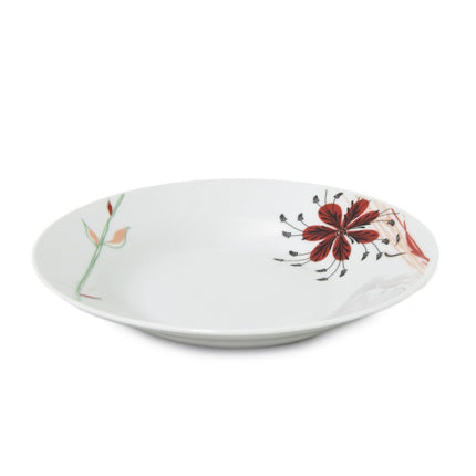 2de kansje Bella fiore premium 18 delige bordenset van porselein met elegante bloem AR-52