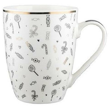 Florina mokken set van 3 ''Winter glam'' zwart/wit 340ML
