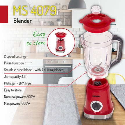 Mesko blender 1.8L MS 4079 rood