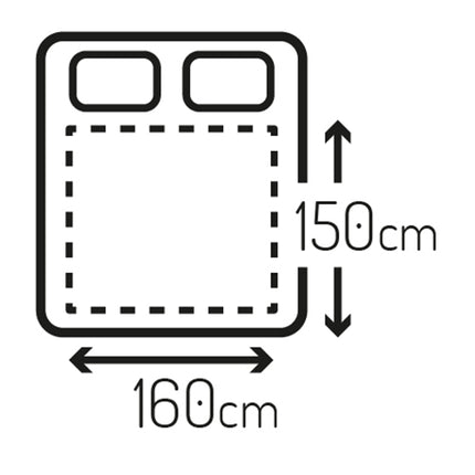 Mesko MS 7420 2 persoons elektrische verwarmingsdeken met 4 temperatuur instellingen 2x 60W wit