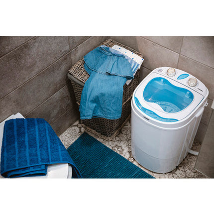 Mesko MS 8053 mini wasmachine ideaal voor kleine appartementen of op de camping 3kg blauw/ wit