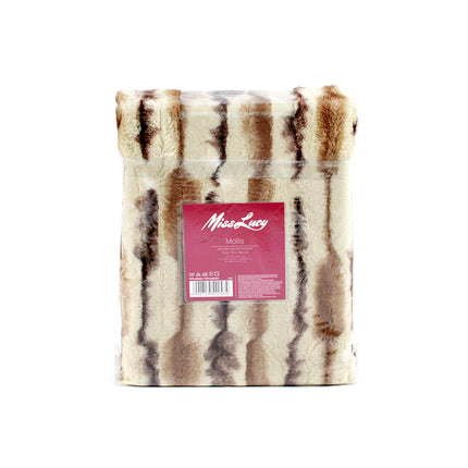 Miss Lucy stoel plaid/deken set van 2 stuks ''Mollis''  70 x 160 cm bruin
