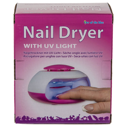 Draadloze nagel droger met UV-licht wit/roze