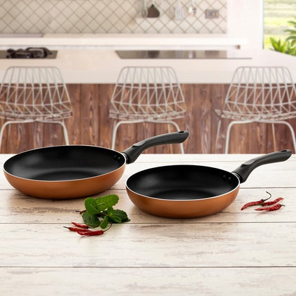 Quid Glam pannenset 2-delig Ø 22 / 26 cm aluminium koper