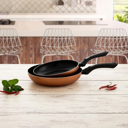 Quid Glam pannenset 2-delig Ø 22 / 26 cm aluminium koper