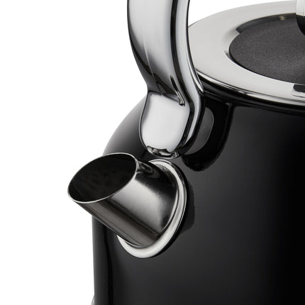 Botti Royal Line professionele waterkoker met thermometer klassiek design 1.7L 2200W zwart/zilver