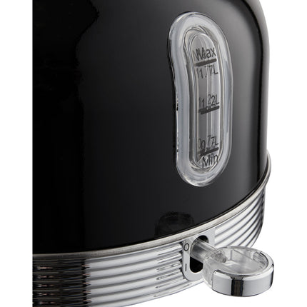 Botti Royal Line professionele waterkoker met thermometer klassiek design 1.7L 2200W zwart/zilver