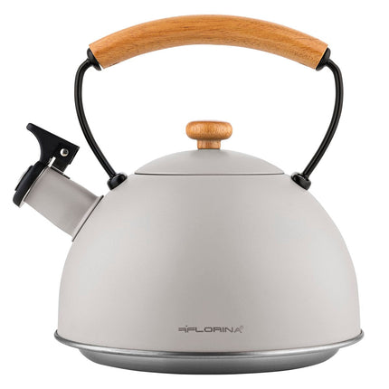 Florina Natura Line fluitketel RVS mat grijs 2.3 Liter - ook geschikt voor inductie