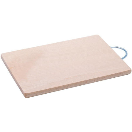 Florina luxe snijplank met metalen handvat beukenhout 29 x 20 cm