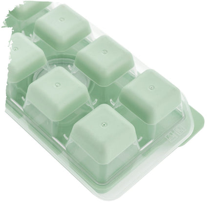 Praktyczna ijsblokjesvorm met deksel + vulopening en siliconen bodem 9 x 27 x 4 cm mint groen