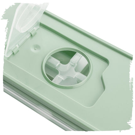 Praktyczna ijsblokjesvorm met deksel + vulopening en siliconen bodem 9 x 27 x 4 cm mint groen