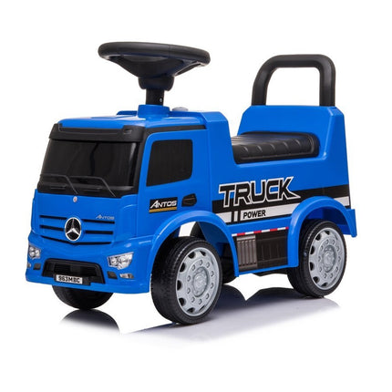Mercedes Antos 656 loopauto met 2 geluiden en koplampen belastbaar tot 25 kg blauw