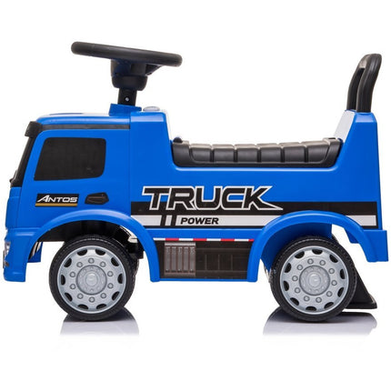 Mercedes Antos 656 loopauto met 2 geluiden en koplampen belastbaar tot 25 kg blauw