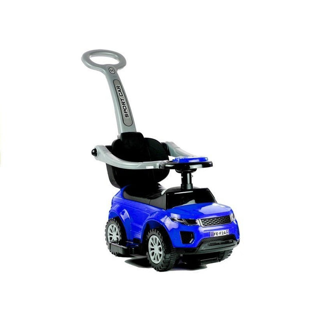 3 in 1 sportauto loopauto met 5 geluiden op het stuur belastbaar tot 27 kg blauw