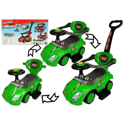Mega Car 3 in 1 loopauto met duwstang - Groeit mee met je kind - Groen