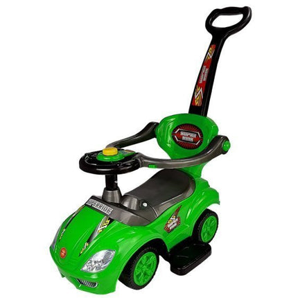 Mega Car 3 in 1 loopauto met duwstang - Groeit mee met je kind - Groen