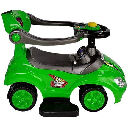 Mega Car 3 in 1 loopauto met duwstang - Groeit mee met je kind - Groen