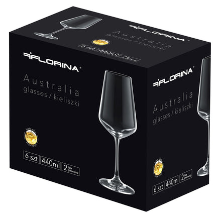 Florina Australia set van 6 exclusieve witte wijnglazen 440 ml