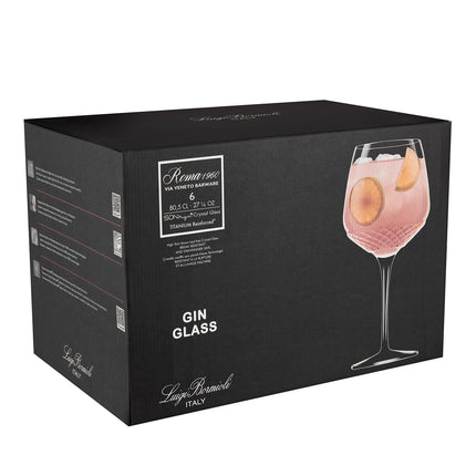 Luigi Bormioli Roma 1960 set van 6 luxe cocktail glazen van kristalglas 800ml