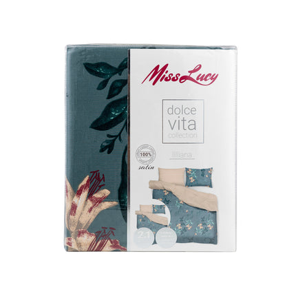 Dolce Vita Collection Lilliana tweepersoons dekbedovertrek satijnkatoen 200 x 220 cm inclusief 2 kussenslopen 70 x 80 cm