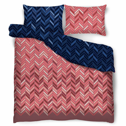 Sweet Dream Collection Blue Fir tweepersoons dekbedovertrek satijnkatoen 200 x 220 cm inclusief 2 kussenslopen 70 x 80 cm