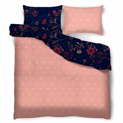 Sweet Dream Collection Navy Blue tweepersoons dekbedovertrek satijnkatoen 200 x 220 cm inclusief 2 kussenslopen 70 x 80 cm