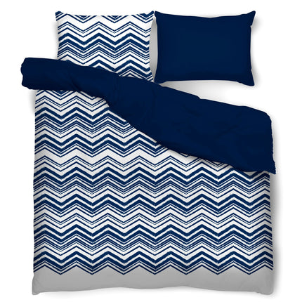 Organic Collection Zig Zag tweepersoons dekbedovertrek katoen 200 x 220 cm inclusief 2 kussenslopen 70 x 80 cm