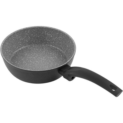Florina Salva koekenpan met hoge rand en 3 laags non stick coating 20 x 6 cm zwart / grijs