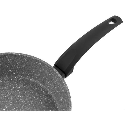 Florina Salva koekenpan met hoge rand en 3 laags non stick coating 20 x 6 cm zwart / grijs