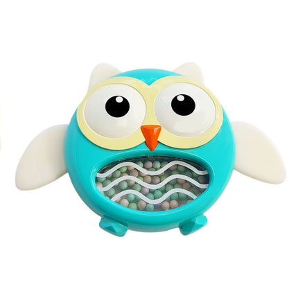 2 in 1 uil rammelaar en bijtring - Baby rammelaar - Educatief babyspeelgoed - Blauw
