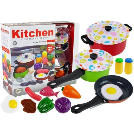 22 delige speelgoed kookgerei set voor kinderkeuken