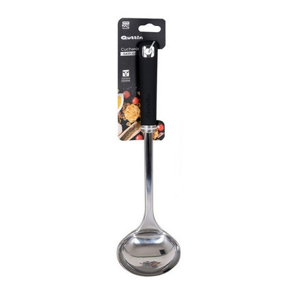 Quttin Easy Grip soeplepel 30 cm RVS zwart