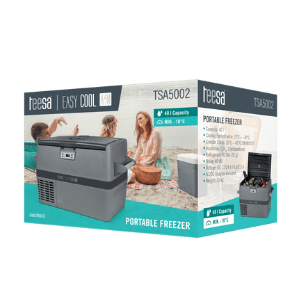 Teesa draagbare professionele koelbox met vriesfunctie 40 liter +10 tot -18C 12/24 V TSA5002