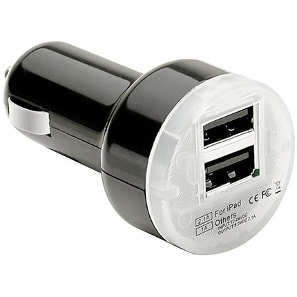 Pulse autolader USB dubbel 12/24 Volt 2,1 Ampère zwart