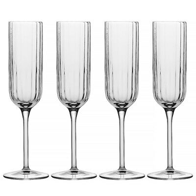 Luigi Bormioli Bach set van 4 exclusieve champagne glazen van kristalglas 210ml