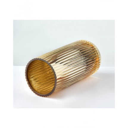 Mondex Serente Gold decoratieve vaas gemaakt van glas 9.5 x 9.5 x 20 cm goud