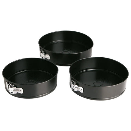 Quid springvormen set rond Ø 24, 26 en 28 cm RVS antraciet
