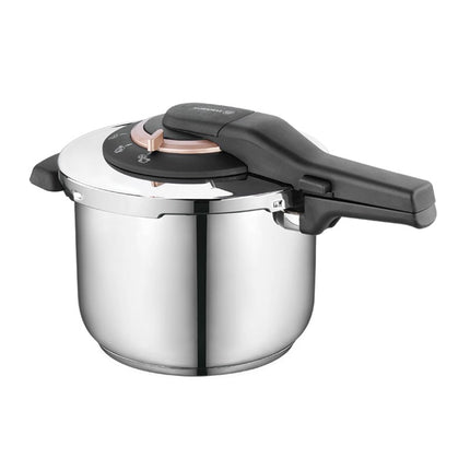 Korkmaz Vita Plus Rosegold snelkookpan pressure cooker 23 cm 6 liter RVS