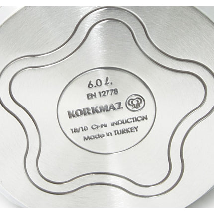 Korkmaz Vita Plus Rosegold snelkookpan pressure cooker 23 cm 6 liter RVS