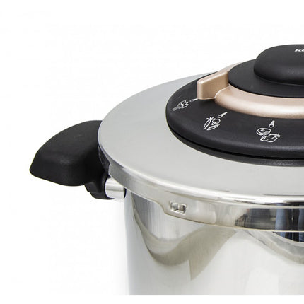 Korkmaz Vita Plus Rosegold snelkookpan pressure cooker 23 cm 6 liter RVS