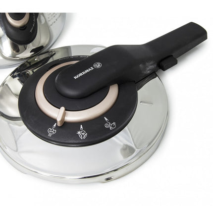 Korkmaz Vita Plus Rosegold snelkookpan pressure cooker 23 cm 6 liter RVS