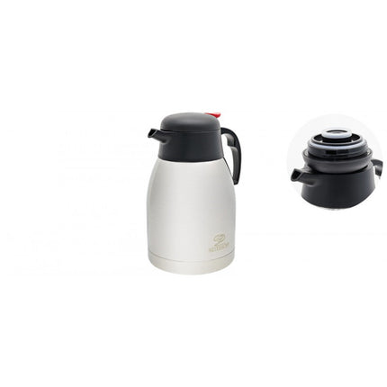 Meyerhoff thermoskan / isoleerkan met drukknop 1.5L RVS zwart