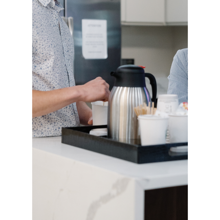 Meyerhoff thermoskan / isoleerkan met drukknop 1.5L RVS zwart