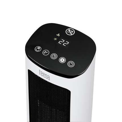 Teesa Keramische ventilatorkachel met openhaard imitatie inclusief afstandsbediening TSA 8052