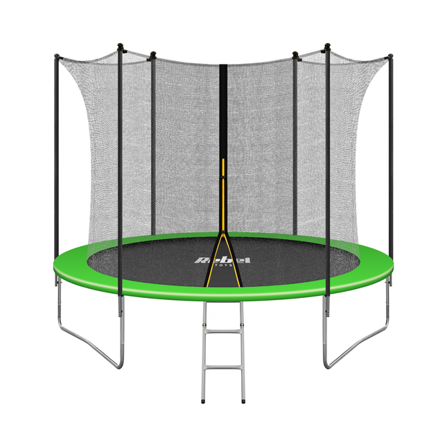 Rebel Jump ZAB0301 trampoline 312 cm inclusief inwendig veiligheidsnet en ladder tot 120kg groen
